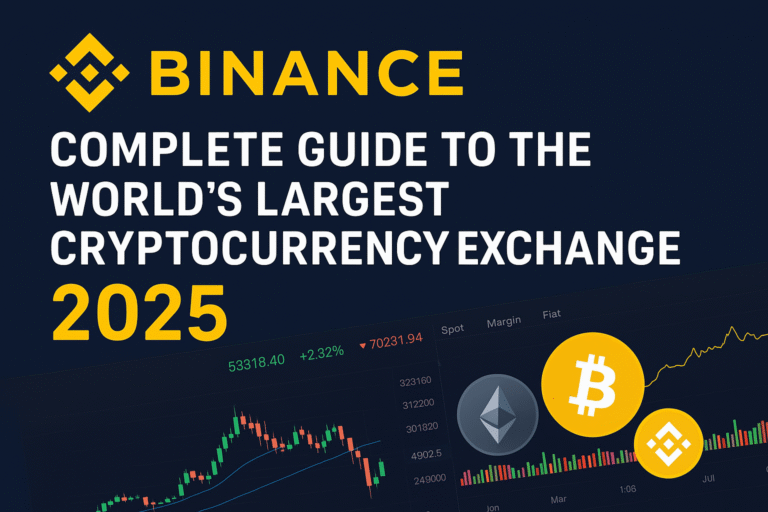 Binance cryptocurrency exchange dashboard with Bitcoin, Ethereum, and BNB trading charts in 2025