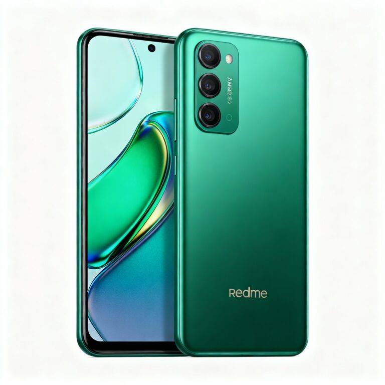 Realme 15 Pro 5G Velvet Green showing 144Hz AMOLED display and triple camera setup.