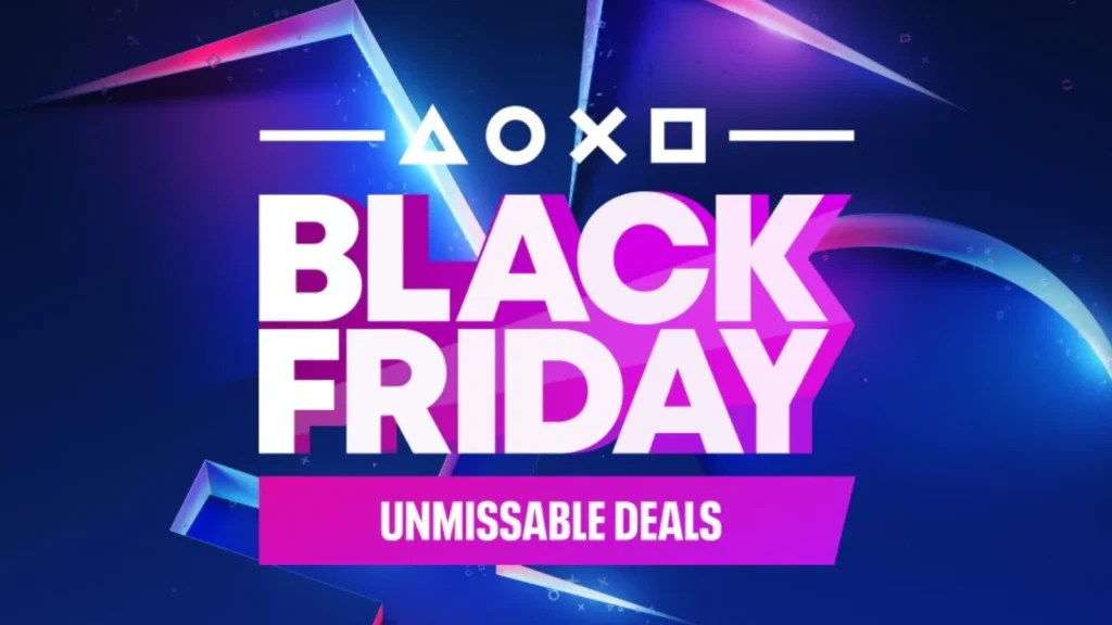 PS5 console with DualSense controller showcasing Black Friday 2025 sale offers and discounts.